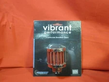 Vibrant 2164 Crankcase Breather Filter Clamp On Round Chrome 3/4 in inlet 