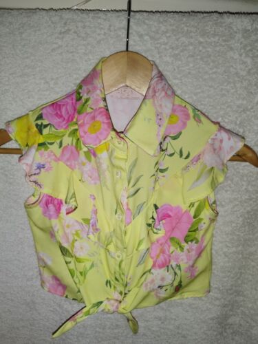 Girls Age 9 Years Yellow Top Shirt From Lipsy Hardly Worn Great Quality Lovely  - Afbeelding 1 van 4