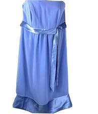 After Six Bridesmaid dress size 6 Periwinkle Lavender Tea Length Chiffon NEW