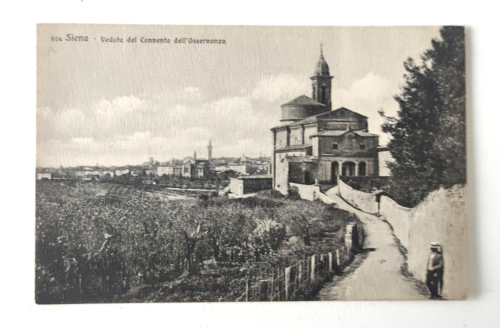 Cartolina Siena Veduta dal Convento dell'Osservanza f.p. non Viaggiata Animata - Afbeelding 1 van 2
