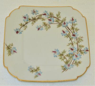 Antque 1882-90 CHARLES FIELD HAVILAND LIMOGES Blue FLORAL 7 1/4