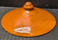 Vintage Jugtown Ware Replacement Lid for Bowl Pottery Orange NC Stoneware 5.5"