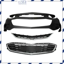 For 2016 2017-2018 Chevy Malibu Front Bumper Cover & Front Upper & Lower Grille