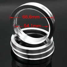 4pcs Alloy Customize Wheel Spacer Spigot Hub Centric Rings 66.6mm to 54.1mm J5