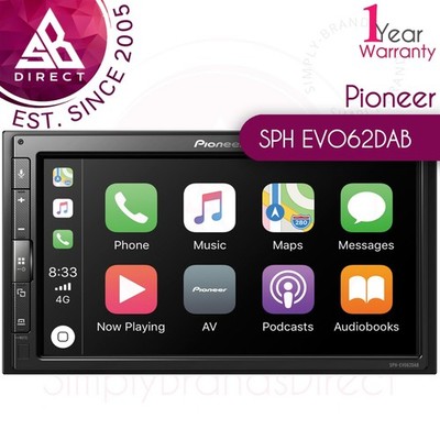 Pioneer SPH-EVO62DAB 6.8 '' 2-DIN Auto Multimedia Player   DAB/DAB+ Radio   USB  
