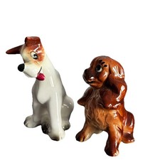Vintage Lady & The Tramp Cermaic Salt & Pepper Shakers
