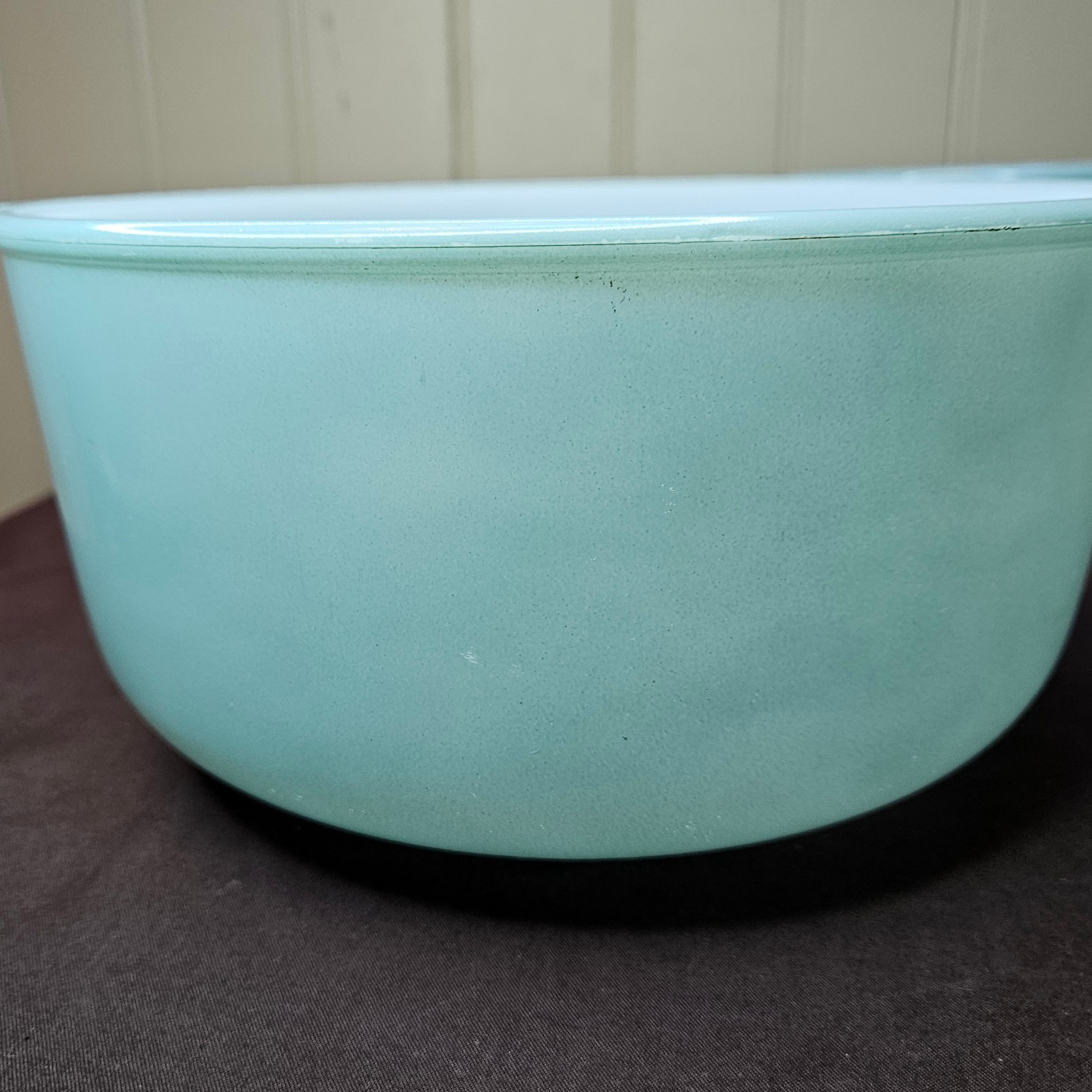 Vtg Glasbake 19CJ & 20CJ Aqua Blue Mixing Bowl Set of 2 Sunbeam Mixmaster Mixer