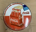 COCA-COLA PORCELAIN ENAMEL SIGN 29 X 29 INCHES