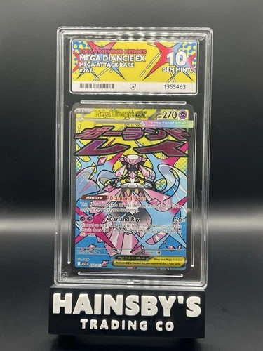 Pokémon TCG Mega Diancie Ex 267/217 Ace 10 Gem Mint Full Art Secret Rare
