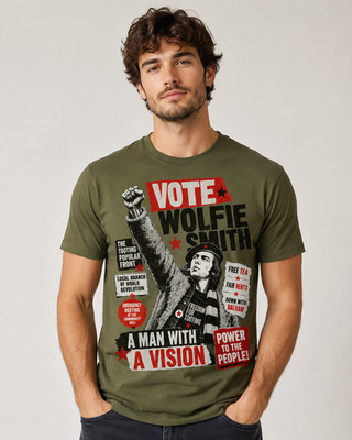 Citizen Smith Wolfie Retro Power To The People T-Shirt Original Design D2