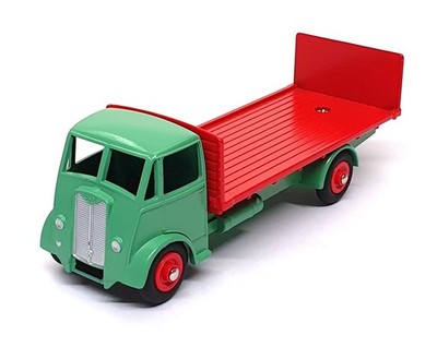 DAN-TOYS Reproduktion DAN-233 - Abspann Flach LKW mit Ladebordwand - grün/rot