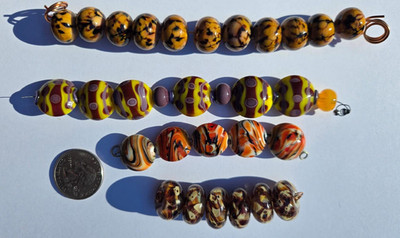 Holiday Artisan Lampwork Glass Bead Collection   Fall Harvest Sets