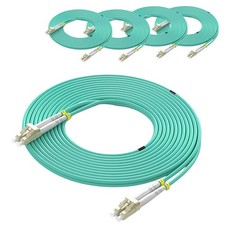 5 Pack OM3 LC to LC Duplex 50/125 Multimode Fiber Optic Patch Cable - 2M/7FT 10G