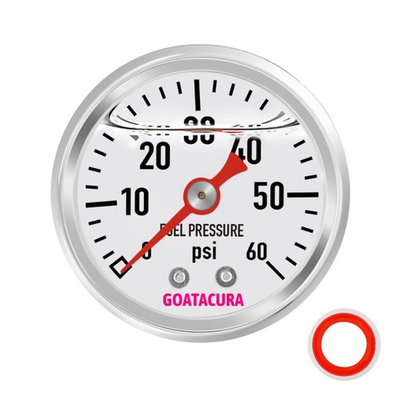 #ad 0 60psi Glycerin Filled Fuel Pressure Gauge 1 1 2quot; Dial Size 304 Stainless ... $10.53