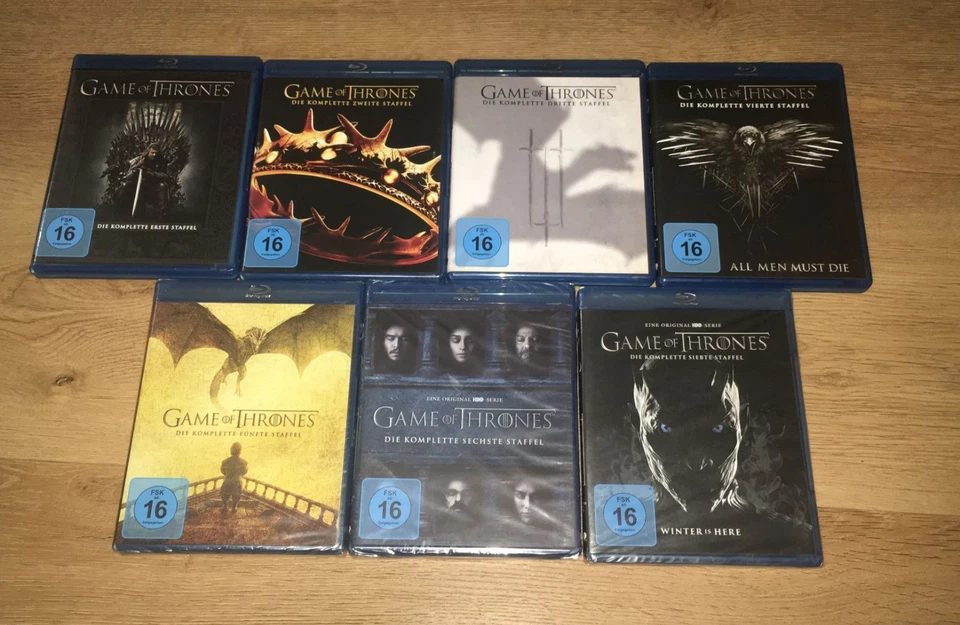 Game of Thrones Staffel Blu Ray Staffel 1 -7 teilweise noch in Folie TOP ZUSTAND - Bild 1 von 1