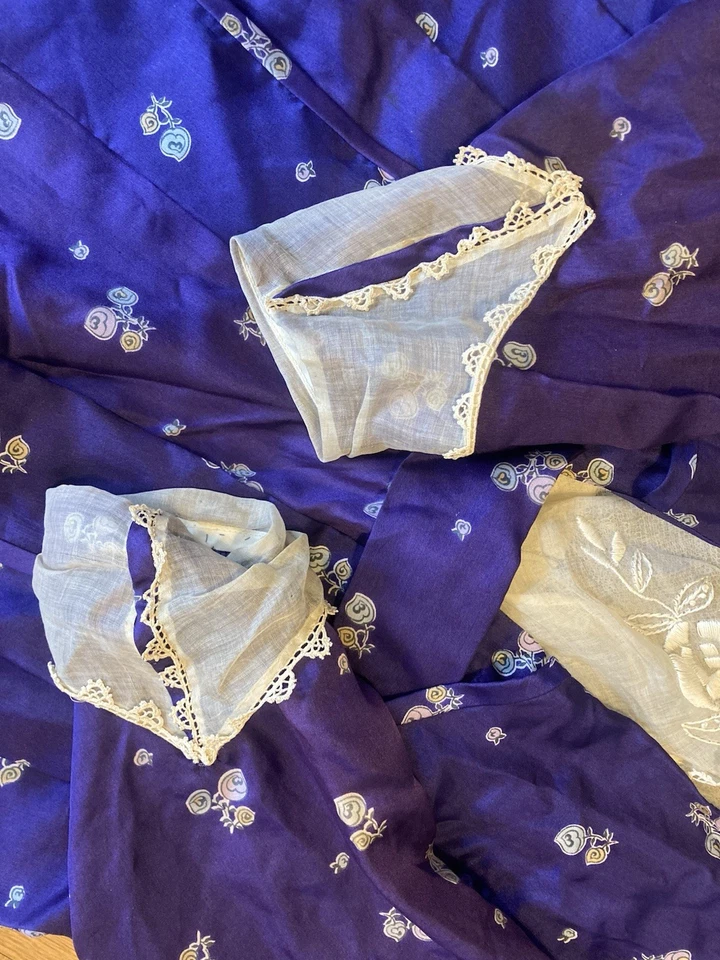 Antiguo Vestido Victoriano Eduardiano Años 20 Estampado Flor de Seda Talla Pequeña Museo Foto 4 de 4