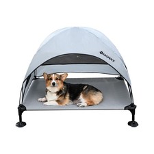 Elevated Dog Bed with Removable Canopy Portable Outdoor Pet Cot Waterproof 60...