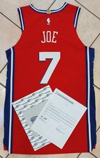 Rookie jersey game used worn Isaiah Joe 3 Sixers games Meigray coa photomatched