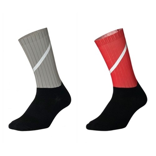 Reflective Road Cycling Socks Bicycle Bike Riding Sports Athletic Socks XC Grey - Picture 52 of 200