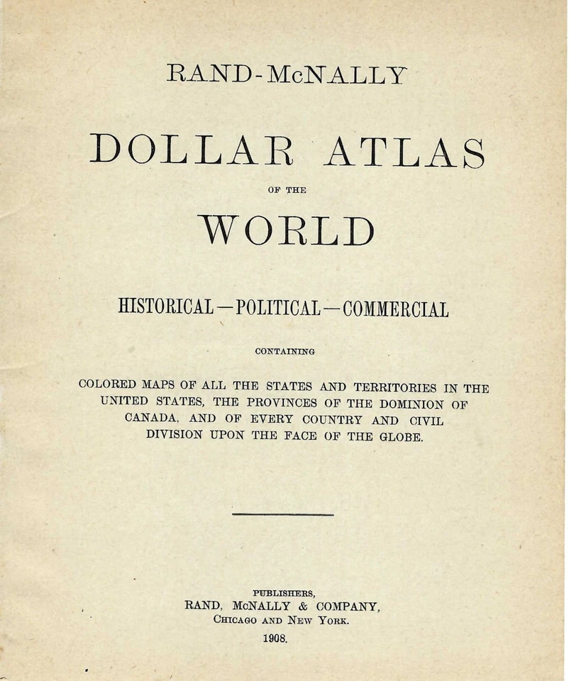 Mapa estatal de Texas 1904 fm 1908 Rand McNally Dollar Atlas VER DESCRIPCIÓN Foto 2 de 2