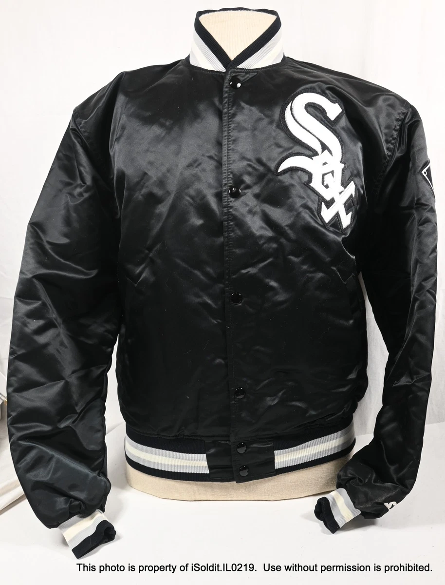 Veste Starter Vintage Chicago White Sox, Collection Diamond, Full-snap, Taille XL, Noir, édition Limitée