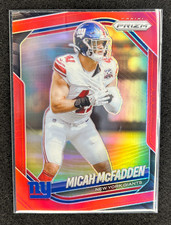 2025 Panini Prizm Retail Red SSP Micah Mcfadden Prizm #95 Giants CASE HIT!