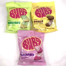 BUBS Sour Tutti Frutti Banana Toffee Strawberry Vanilla Swedish Candy Lot of 3