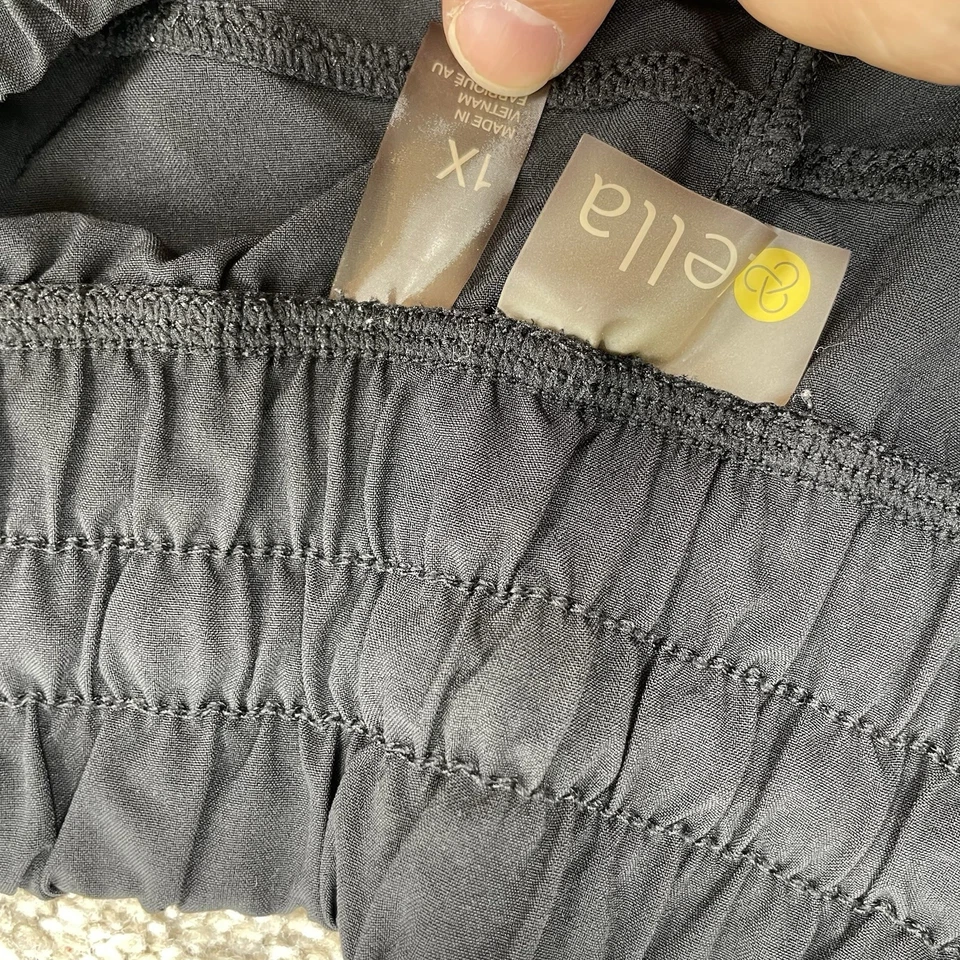 Calça Feminina Zella 1X Cordão Preto 22" Costura Interna Performance 55-17 - Imagem 3 de 4