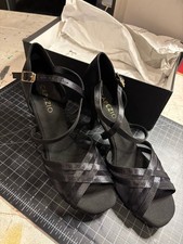 Capezio Women's Paola 2.5" Black Ballroom Shoe New In Box Size 9