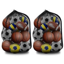 Extra Large Sports Ball Bag Mesh 30x40 Shoulder Strap Basketball Soccer Storage