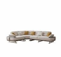 Ecksofa Modern Weiß Designer-Ecksofa Komfortabel Minimalismus Stoff