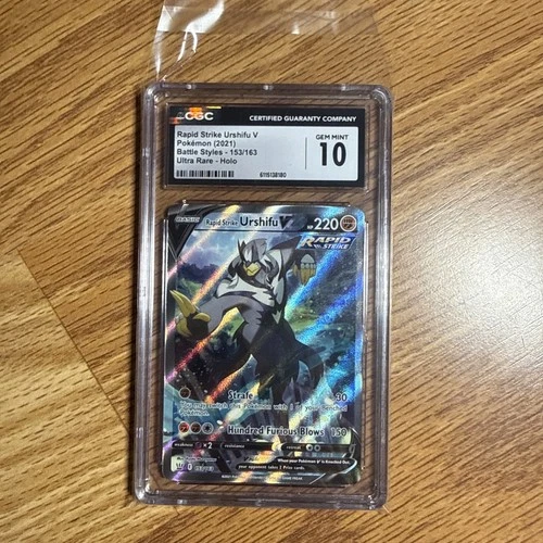 Pokémon TCG Rapid Strike Urshifu V -SWSH Battle Styles 153/163 - CGC 10