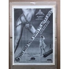 BULLET/HARLEQUIN NO MERCY/ONE FALSE MOVE POSTER SIZED original music press adver