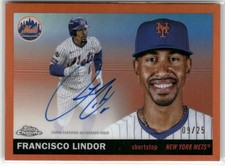 Francisco Lindor Chrome Platinum 2025 Orange /25