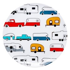 Life is Better at the Campsite White Melamine Salad Plate with RV Patt