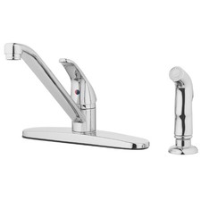 Aqua Vista Single-Handle High-Arc Kitchen Faucet with Side Spray, Chrome