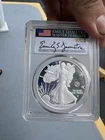 2025-P PCGS MS70DCAM Signed Emily Damstra Silver Eagle Advanced Release