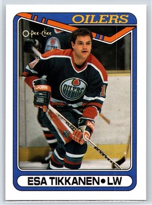 1990-91 O-Pee-Chee Esa Tikkanen Edmonton Oilers #156