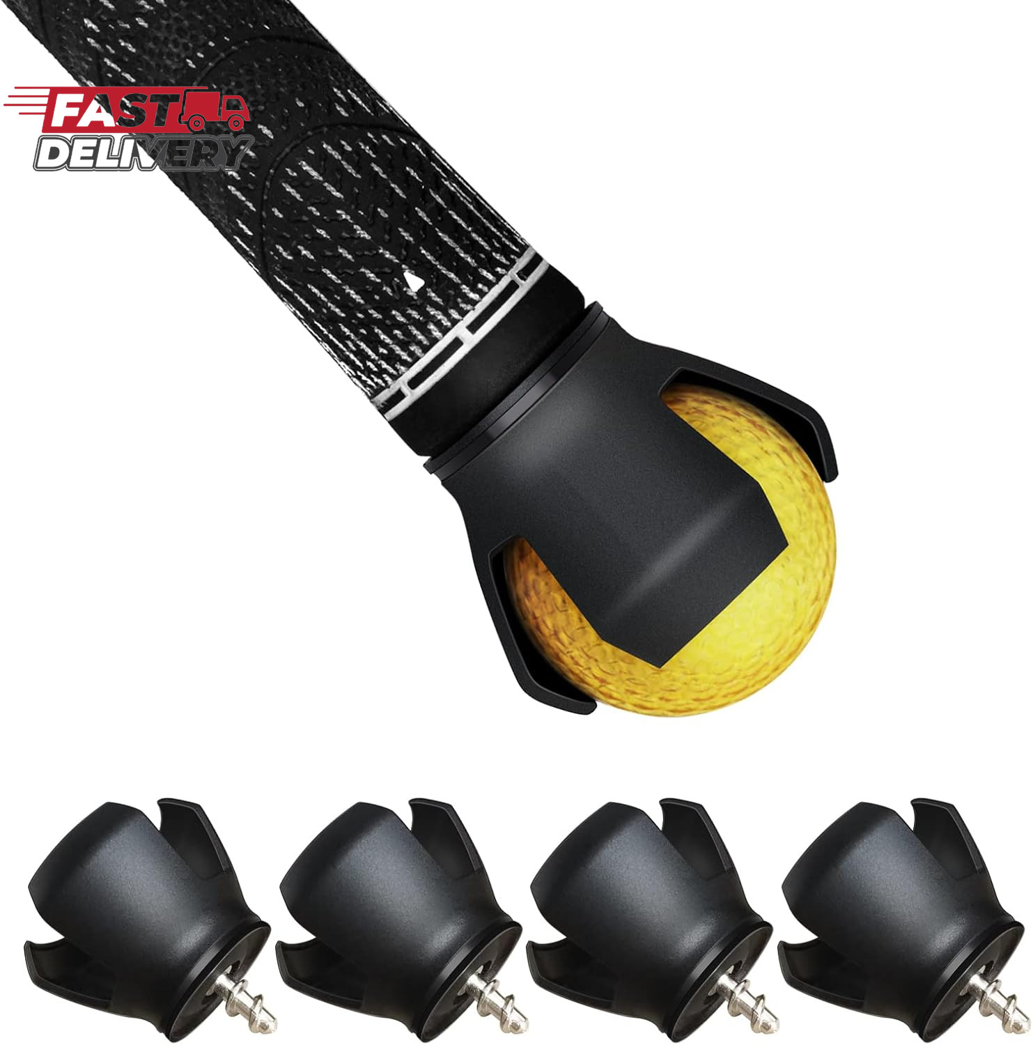 Golf Ball Retriever, 4 Pack Golf Ball Grabber Picker for End of Putter, Durable