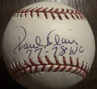 Paul Blair Signed Rawlings OML Baseball With 77-78 WC  Stacks Of Plaques COA