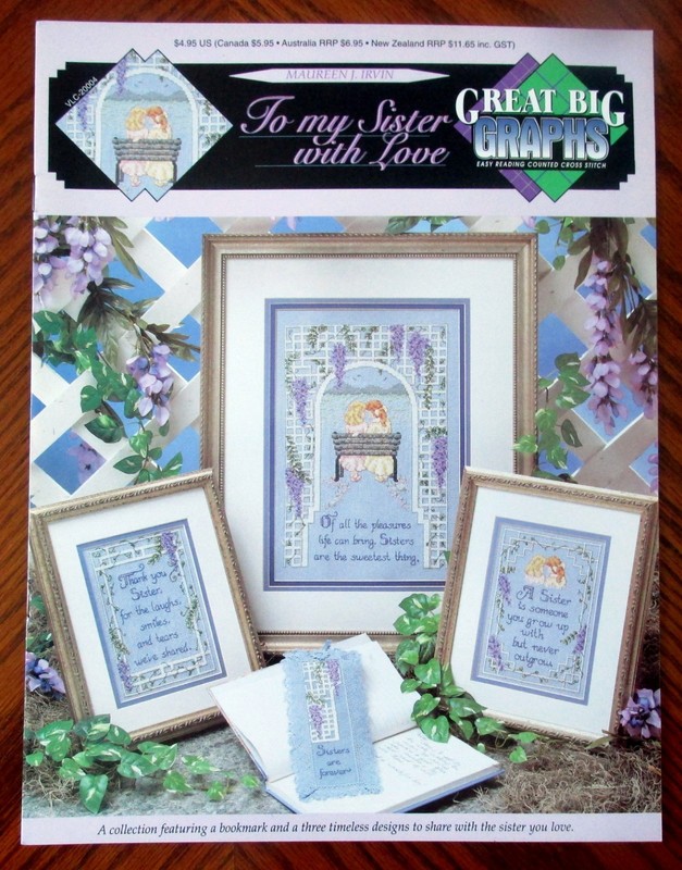 Great Big Graphs To my Sister with Love Crross Stitch Booklet VCL-18