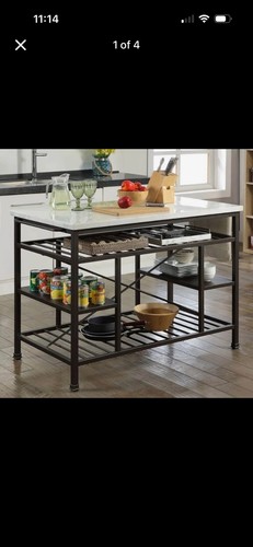 Marble Top Kitchen Island