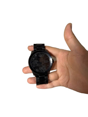 Nixon Corporal SS All Black Steel Quartz Mens Watch 100M Water Resistant A243001
