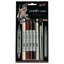Copic Ciao Manga Set 5 – 5+1 Bold Tones for Character Illustration
