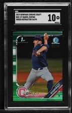 2019 Bowman Draft Chrome Green Refractor 54/99 Daniel Espino SGC 10 GEM 09an
