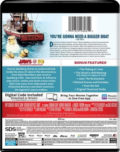 Jaws (50th Anniversary Edition) [New 4K UHD Blu-ray] With Blu-Ray, 4K Masterin - Image 2 of 2