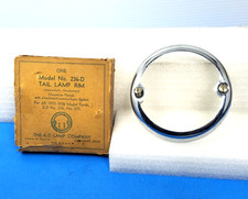 One Nos 33-36 Ford Tail Light Bezel Kd Lamp Co Model No 236-d Chromium One Nos 33-36 Ford Tail Light Bezel Kd Lamp Co Model No 236-d Chromium