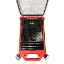Glock 43X Insert for Milwaukee Packout – Holds 2 Mags + 95 Rounds