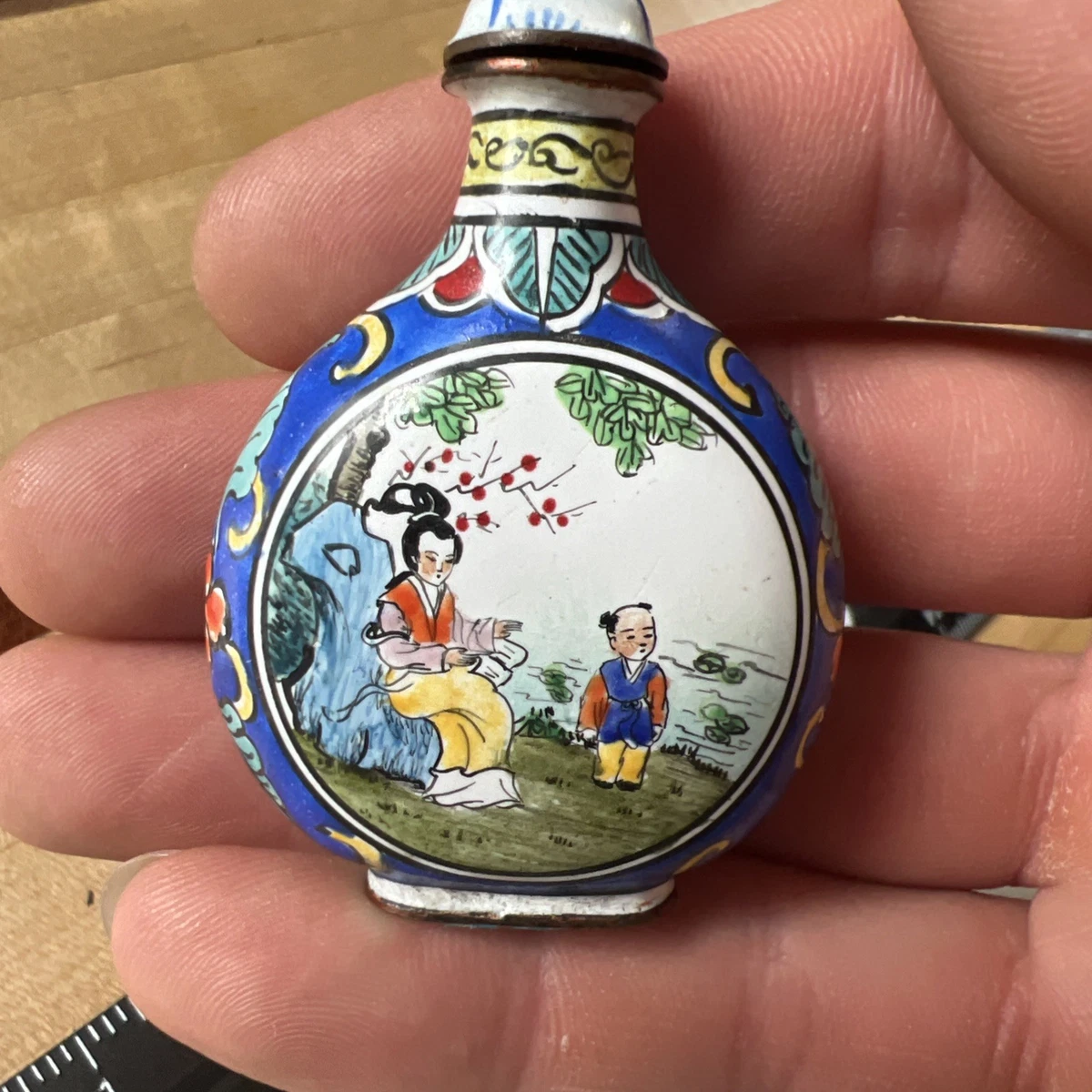 古董原始景泰蓝古董中国鼻烟壶| eBay