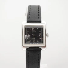 Seiko LUKIA Women's Watch 1F21-5C50 Used Vintage Black Square Rectangular 3 Hand